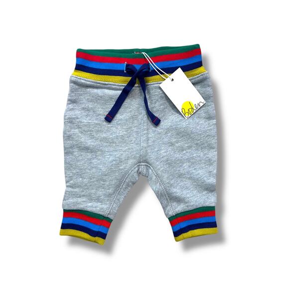 NWT Baby Boden Rainbow Rib Joggers, 0-3 Months - Picture 1 of 6